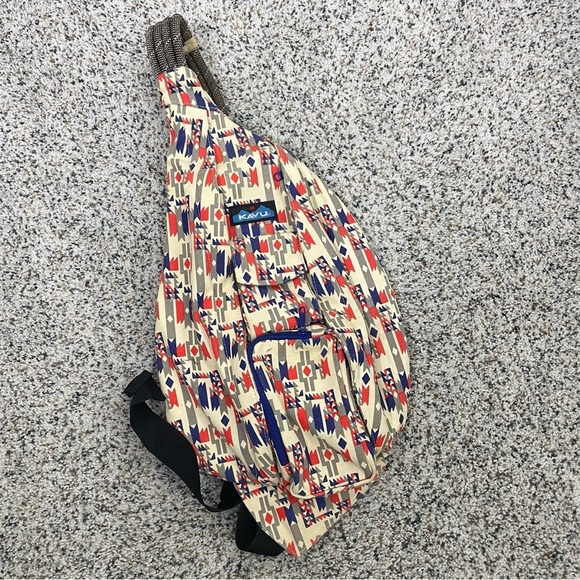 Kavu Original Rope Bag Sling Pack Mesa Print Adjustable Shoulder Strap Climbing - Picture 1 of 6